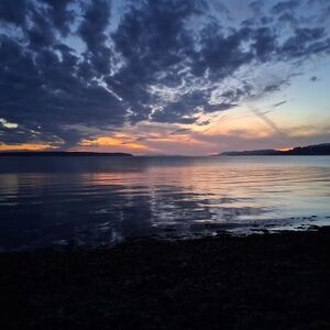 Scenic Sunset Over Water Art Print